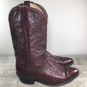 Donating march 1! Dan Post maroon cowboy boots, size 8